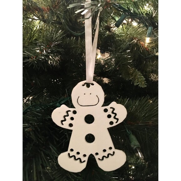 3D Printed Gingerbread Cookie Christmas Holiday Tree Ornament Homemade - Picture 1 of 2
